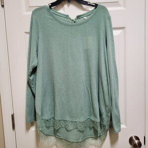 Long Sleeved Light Green Dressy Tunic